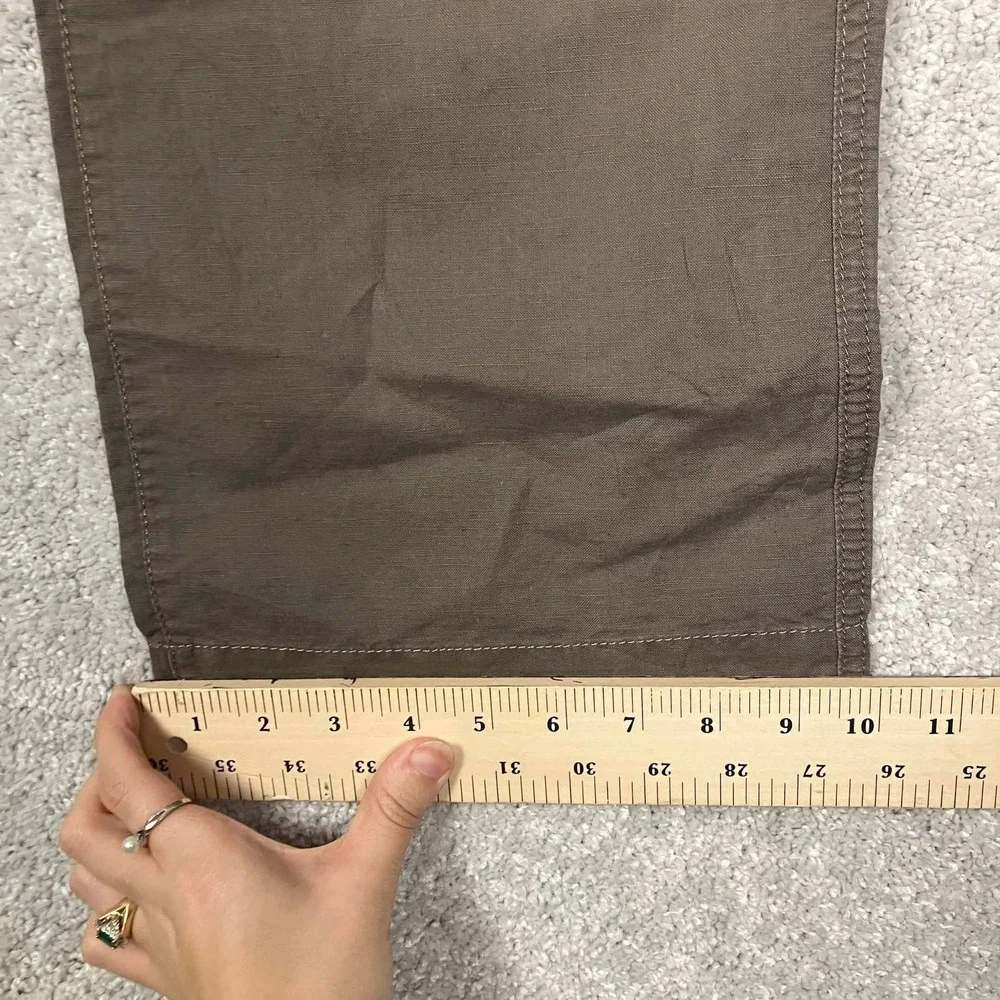 Banana Republic Pants Mens 34/34 Brown Linen Cotton Blend Utility Cargo Pocket